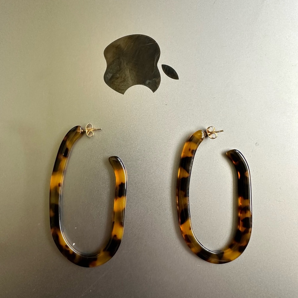Shop Machete Brand Tortoise Hoop Earrings